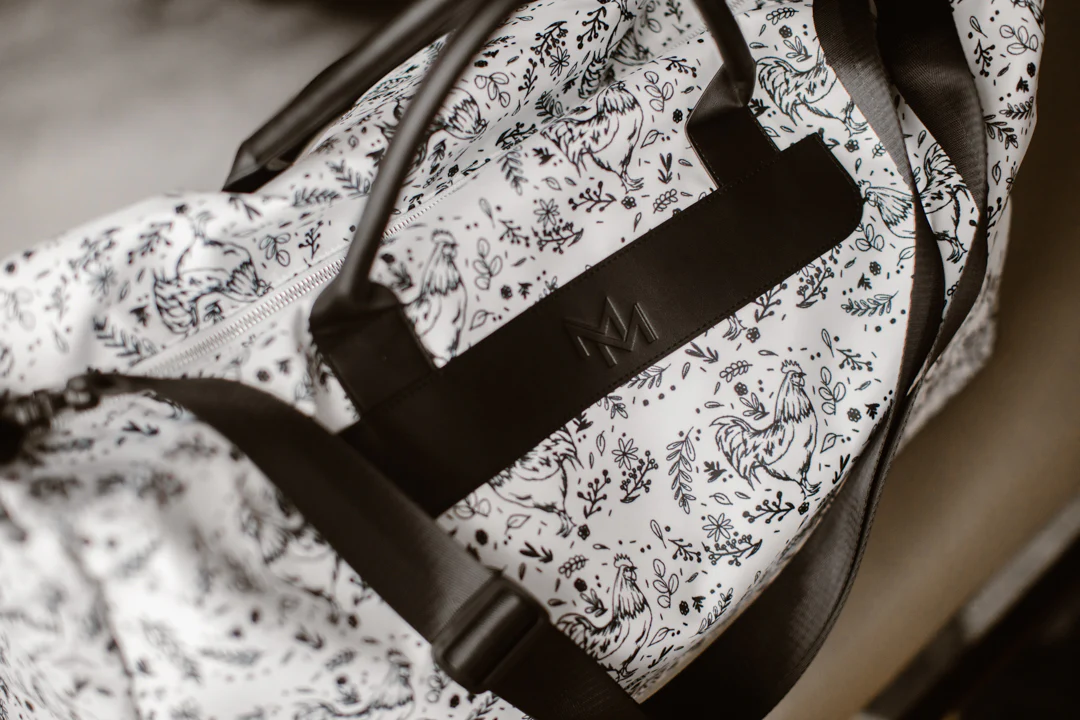 Floral Chicken Print Duffle Bag - Image 10
