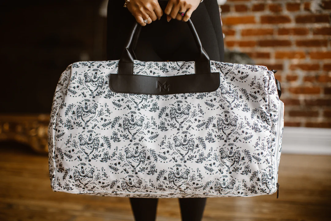 Floral Chicken Print Duffle Bag - Image 3
