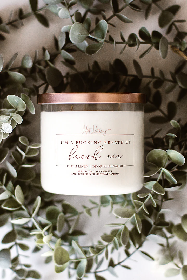 Fresh Linen: Odor Eliminator Candle - Image 3