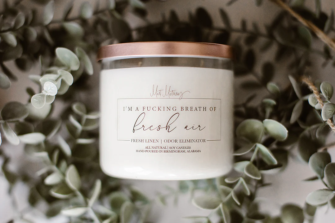 Fresh Linen: Odor Eliminator Candle - Image 4