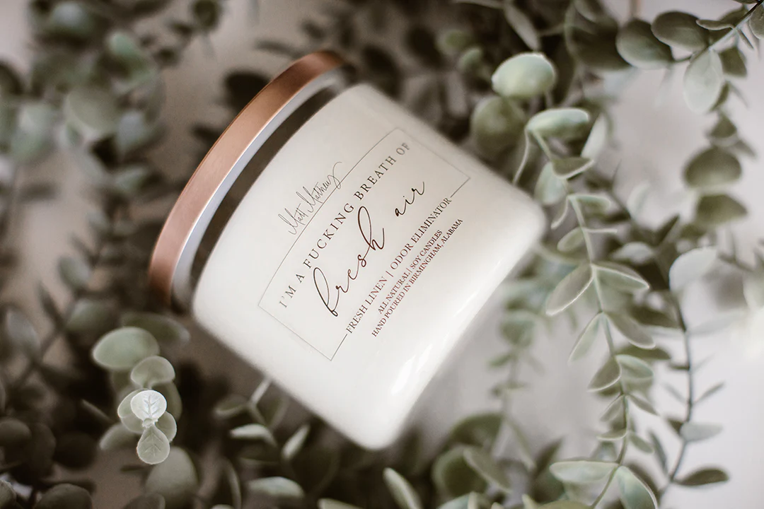 Fresh Linen: Odor Eliminator Candle - Image 5