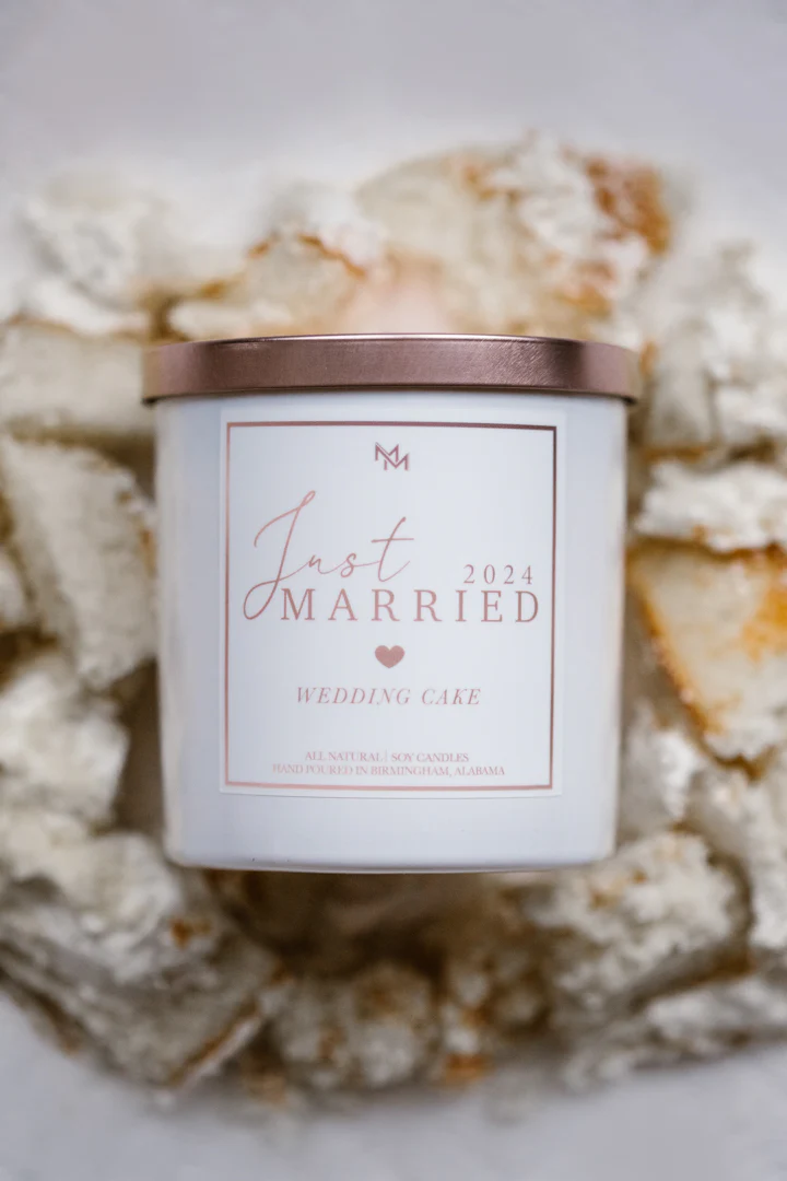 Just Married - Wedding Cake Candle - Image 3