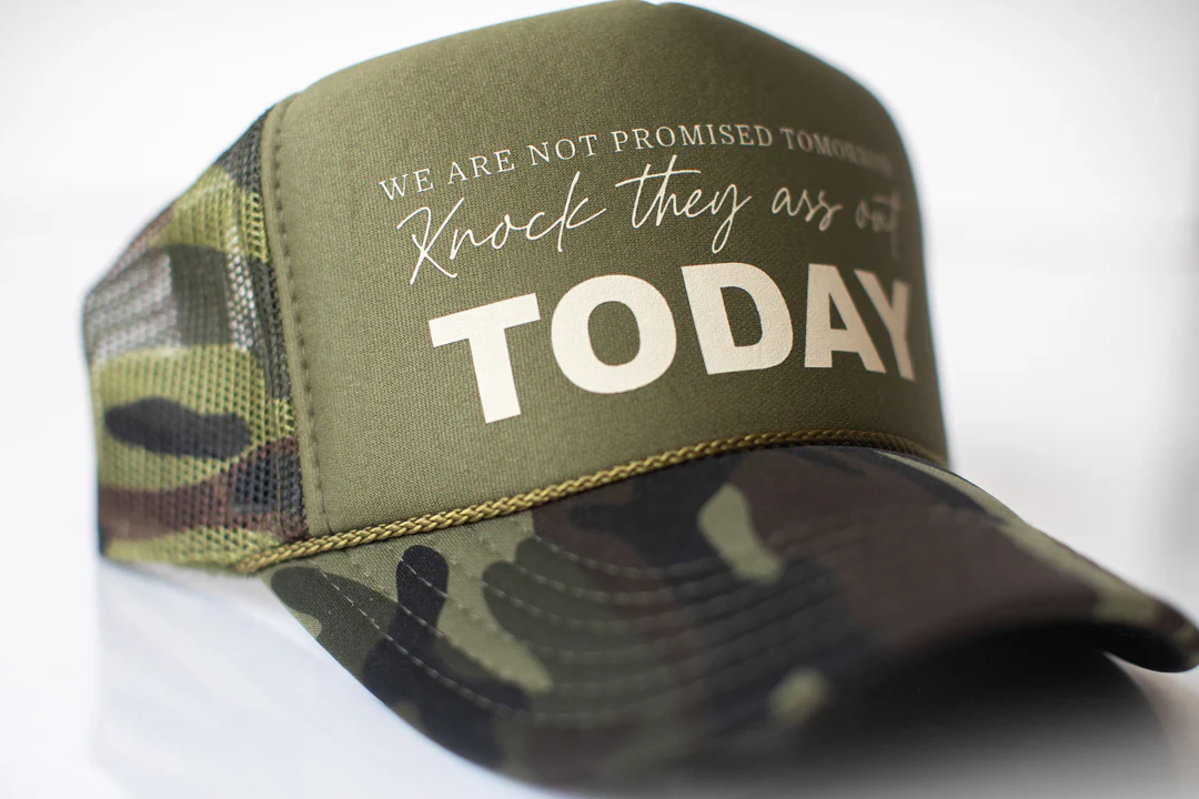 Knock They Ass Out Today Hat - MM Hats Collection - Image 4