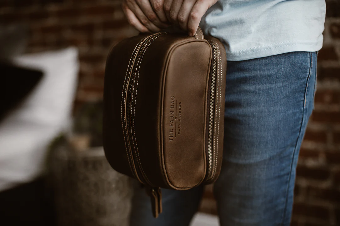 Leather Toiletry Bag - Image 3